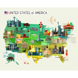 Sticker United States America