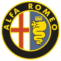 Stickers Alfa Roméo logo noir et blanc