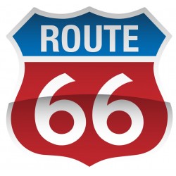 Sticker route 66 noir