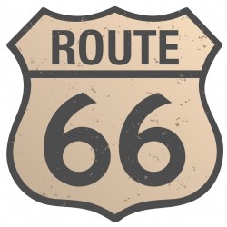 Sticker route 66 rétro