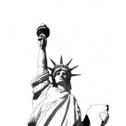 Sticker drapeau USA déchiré