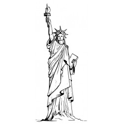 Sticker statue liberté blanche