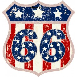 Sticker blason USA bande