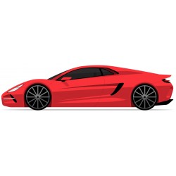 Sticker voiture rouge plongeante