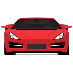 Sticker voiture rouge profil