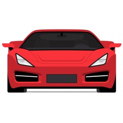 Sticker voiture rouge profil
