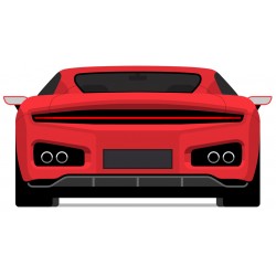 Sticker voiture rouge face