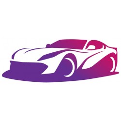 Sticker voiture relief bleu