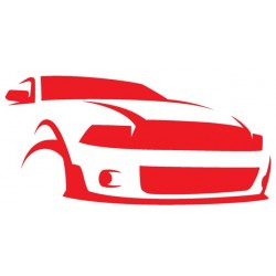 Sticker voiture relief rouge
