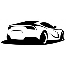 Sticker voiture devant rouge