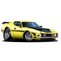 Sticker voiture jaune brillante