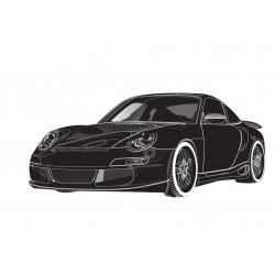 Sticker voiture basse noire