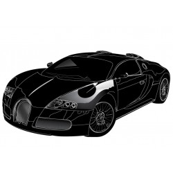 Sticker voiture noire rayée