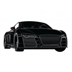 Sticker voiture reflet blanc