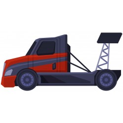 Sticker camion bleu gris