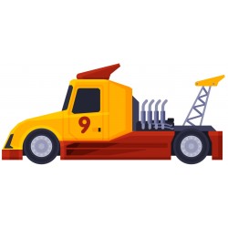 Sticker camion violacé flamme