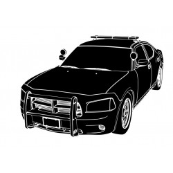 Sticker voiture blanche dessin