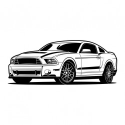 Sticker voiture biais noire