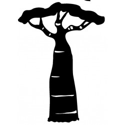 Sticker arbre noir