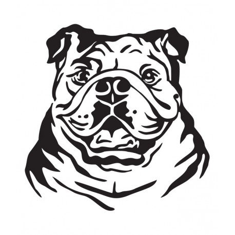 Sticker bulldog réaliste