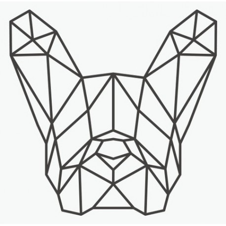 Sticker bulldog tête