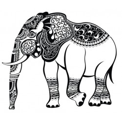 Sticker éléphant branche