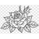 Sticker roses feuilles