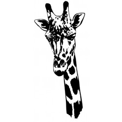 Sticker girafe regard