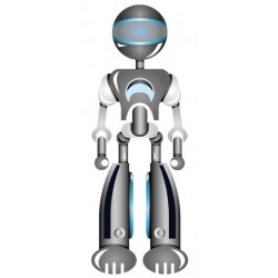 Sticker robot gris