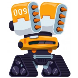 Sticker robot orange
