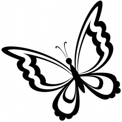 Sticker papillon coeur
