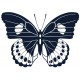 Sticker papillon noir
