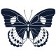 Sticker papillon noir