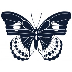 Sticker papillon noir