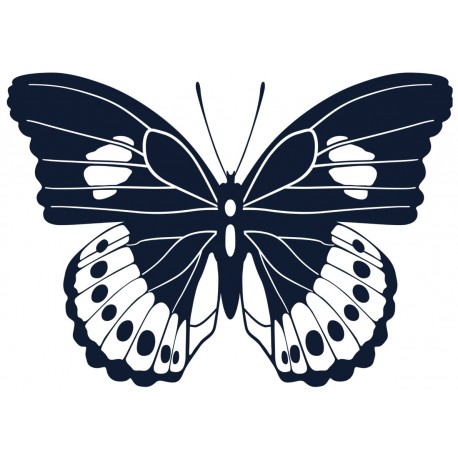Sticker papillon noir