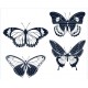 Sticker papillon rectangles