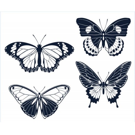 Sticker papillon rectangles