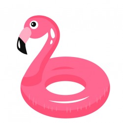 Sticker flamant rose