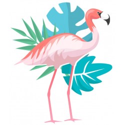 Sticker flamant rose