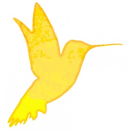 Sticker oiseau orange rouge