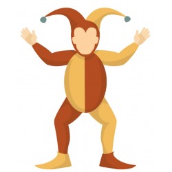 Sticker moine en costume