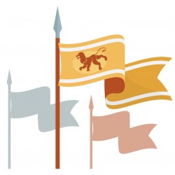 Sticker chevalier hache