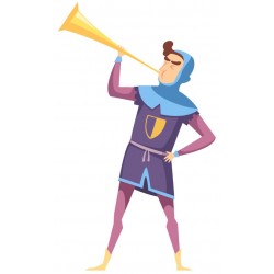 Sticker hache de chevalier