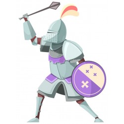 Sticker chevalier attaque