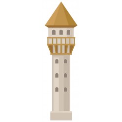 Sticker chateau fort bleu