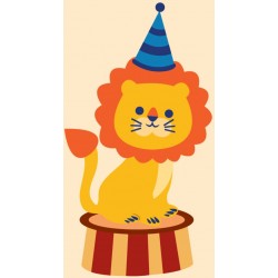 Sticker ballon bleu etoile