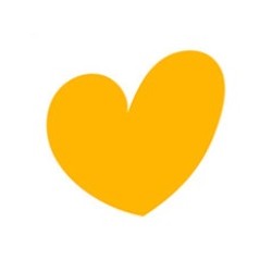 Sticker coeur vague rouge