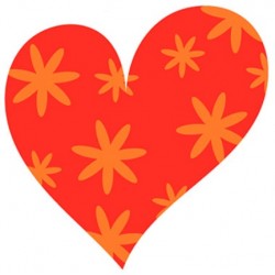Sticker coeur jaune