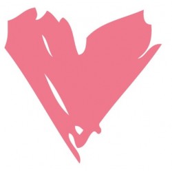 Sticker coeur etoile jaune orange