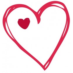 Sticker coeur avec rond